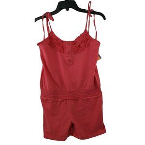 ORageous Girls Medium Solid One Piece Romper Coral New with tags